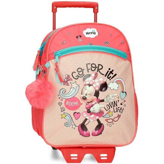 DISNEY MINNIE MOCHILA ESCOLAR CON CARRO MICROFIBRA MINNIE LOVIN LIFE MULTICOLOR image 0
