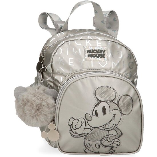 DISNEY MOCHILA CASUAL POLIÉSTER MICKEY PLATA GRIS image 0