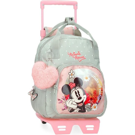 DISNEY MOCHILA ESCOLAR CON CARRO POLIÉSTER MINNIE WILD NATURE VERDE image 0