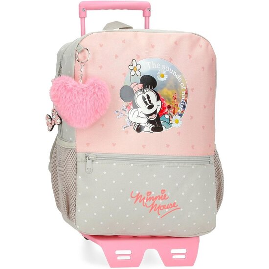 DISNEY MOCHILA ESCOLAR CON CARRO POLIÉSTER MINNIE WILD NATURE VERDE image 0
