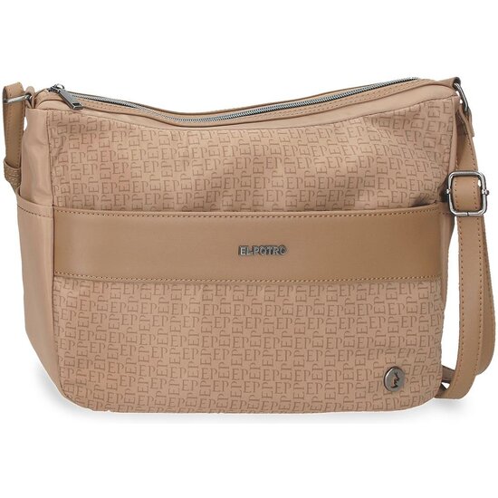 EL POTRO BOLSO BANDOLERA POLIÉSTER CON DETALLES EN PIEL SINTÉTICA LUNA BEIGE image 0
