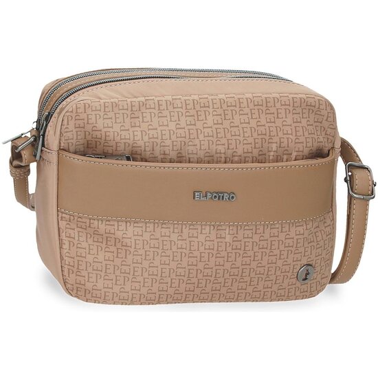EL POTRO BOLSO BANDOLERA POLIÉSTER CON DETALLES EN PIEL SINTÉTICA LUNA BEIGE image 0
