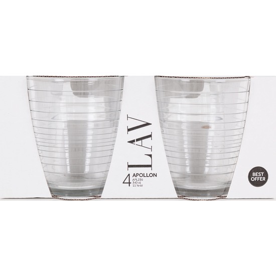 SET 4 GLASS 340CC APOLLON  image 1