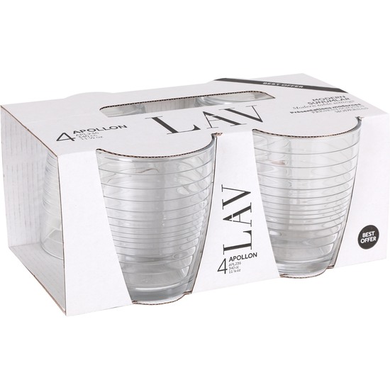 SET 4 GLASS 340CC APOLLON  image 5