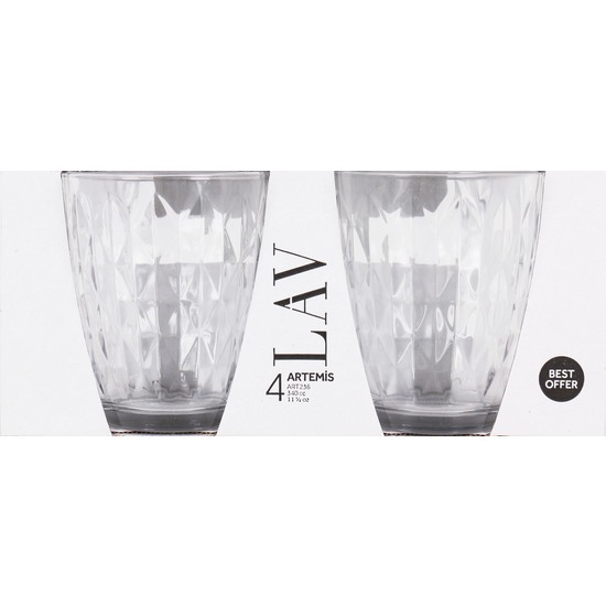 SET 4 GLASS 340CC ARTEMIS  image 1