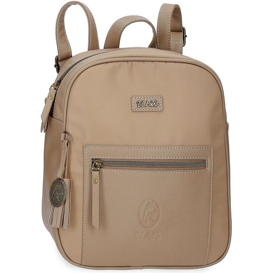 EL POTRO MOCHILA CASUAL POLIÉSTER Y PU LANA BEIGE image 0