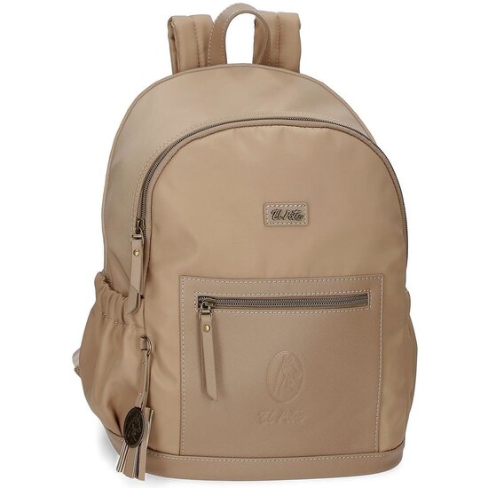 EL POTRO MOCHILA CASUAL POLIÉSTER Y PU LANA BEIGE image 0