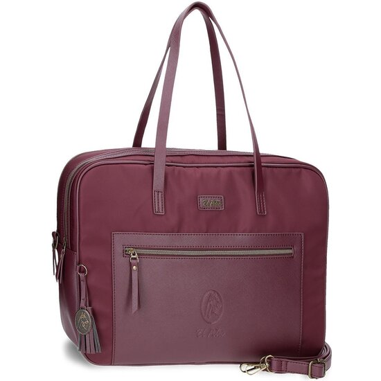 EL POTRO BOLSO PARA ORDENADOR POLIÉSTER Y PU LANA ROJO image 0