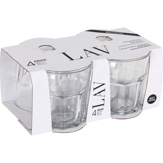 SET 4 WATER GLASS 305CC ARAS  image 5