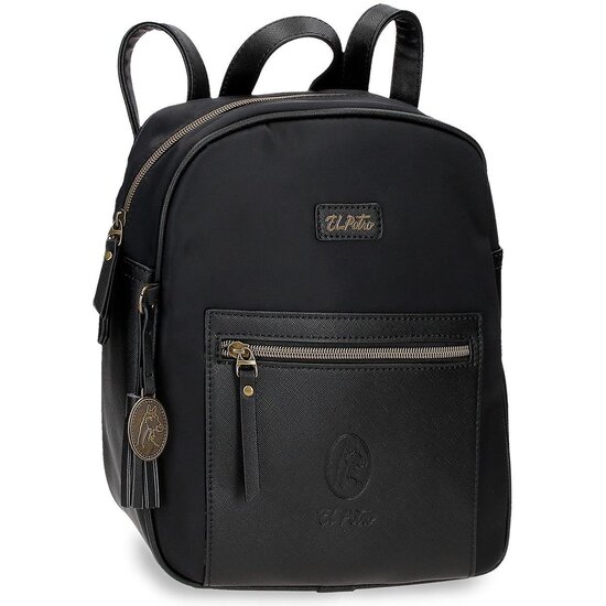 EL POTRO MOCHILA CASUAL POLIÉSTER Y PU LANA NEGRO image 0