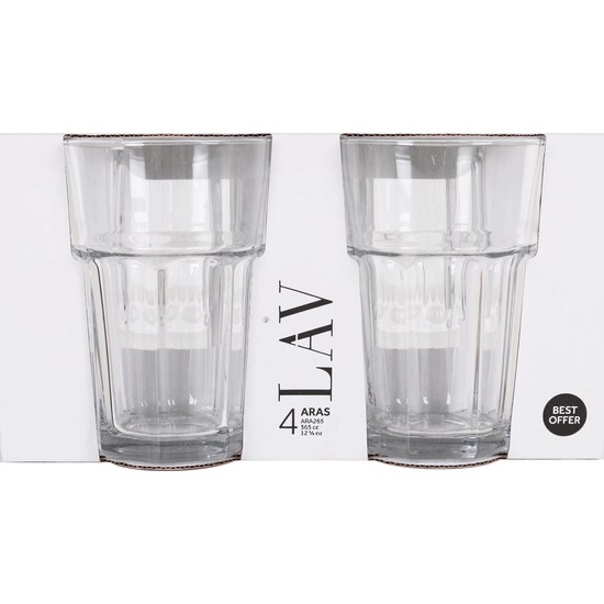 SET 4 GLASS 365CC ARAS  image 1