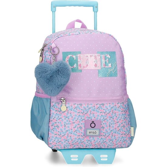 ENSO MOCHILA ESCOLAR CON CARRO POLIÉSTER MORADO image 0