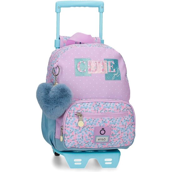 ENSO MOCHILA ESCOLAR CON CARRO POLIÉSTER MORADO image 0