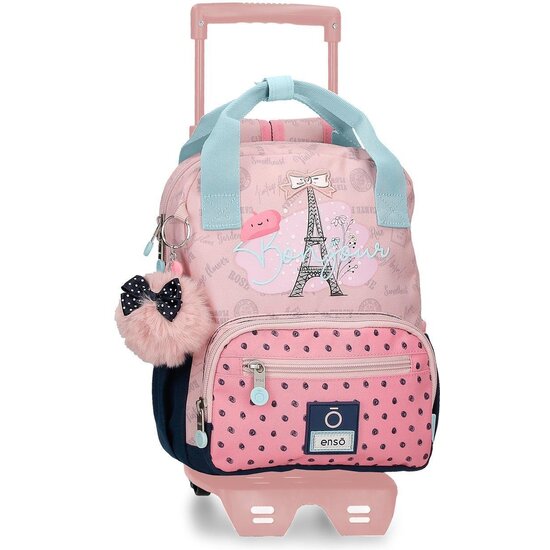 ENSO MOCHILA ESCOLAR CON CARRO POLIÉSTER ROSA image 0