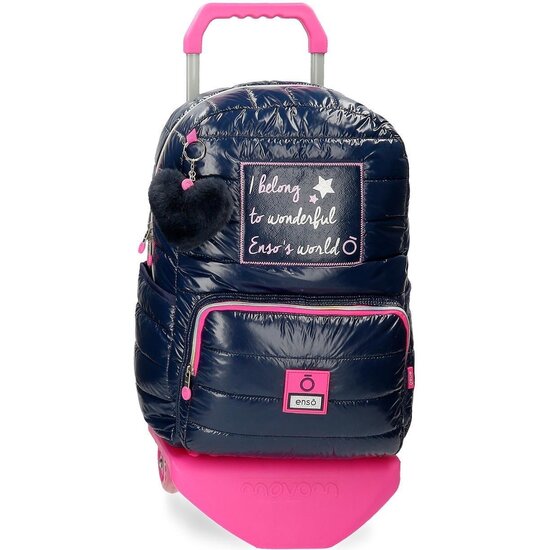 ENSO MOCHILA ESCOLAR CON CARRO POLIÉSTER AZUL image 0
