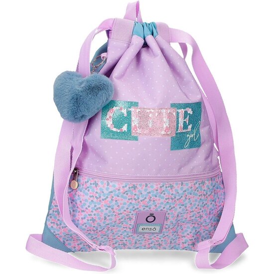 ENSO MOCHILA SACO Y PORTA ALIMENTOS POLIÉSTER MORADO image 0