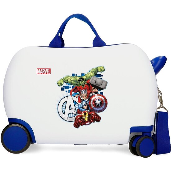 MARVEL MALETA CORREPASILLOS ABS RÍGIDA AVENGERS ATTACK BLANCO image 0