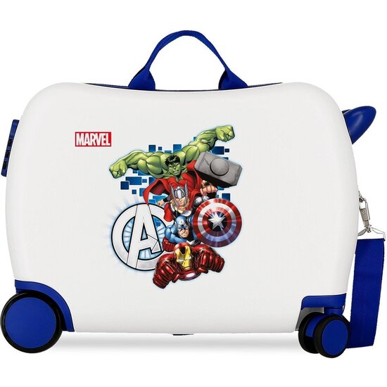 MARVEL MALETA CORREPASILLOS ABS RÍGIDA AVENGERS ATTACK BLANCO image 0