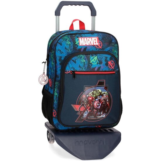 MARVEL LOS VENGADORES MOCHILA ESCOLAR CON CARRO POLIÉSTER ON THE WARPATH AZUL image 0
