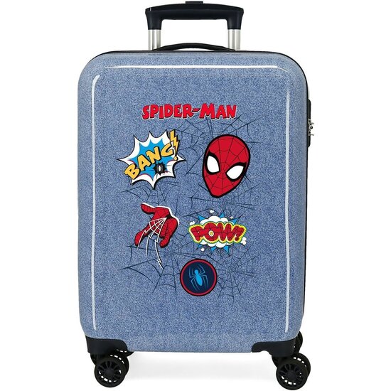 MARVEL SPIDERMAN MALETA DE CABINA ABS RÍGIDA DENIM AZUL image 0