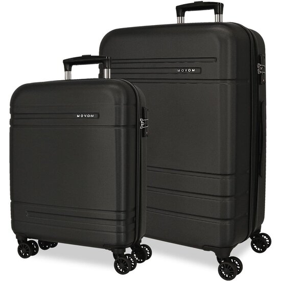 MOVOM JUEGO DE MALETAS ABS RÍGIDA NEGRO image 0