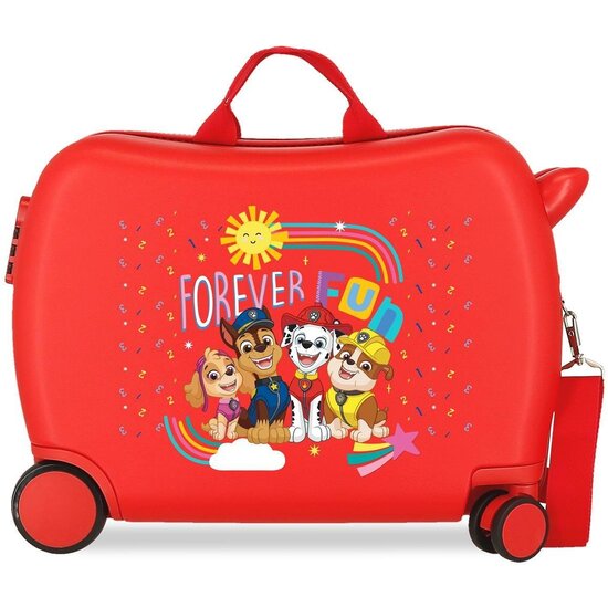 PATRULLA CANINA MALETA CORREPASILLOS ABS RÍGIDA FOREVER FUN ROJO image 0