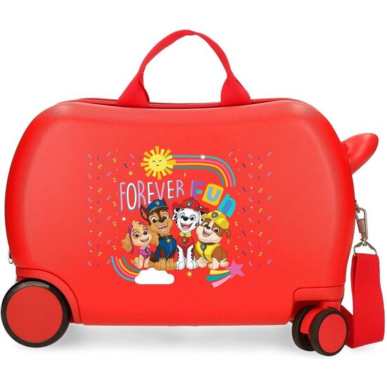 PATRULLA CANINA MALETA CORREPASILLOS ABS RÍGIDA FOREVER FUN ROJO image 0