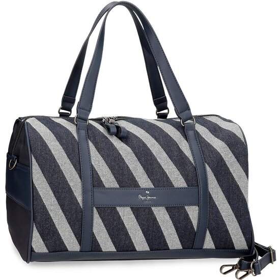 PEPE JEANS BOLSA DE VIAJE POLIÉSTER CON DETALLES EN PIEL SINTÉTICA CELINE AZUL image 0