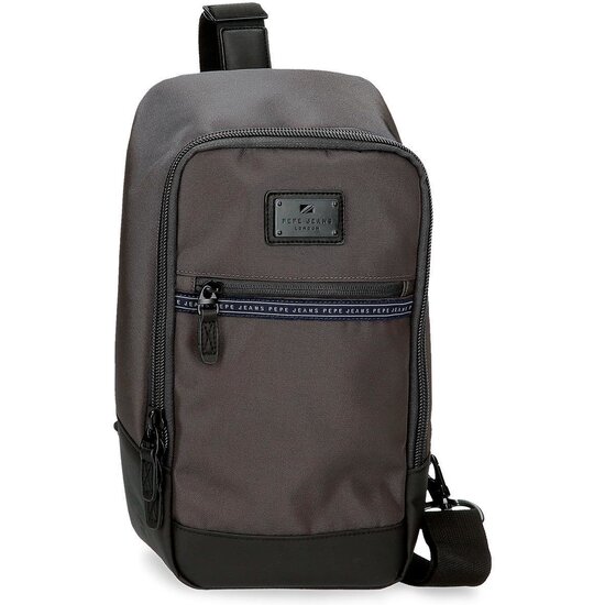 PEPE JEANS BOLSO BANDOLERA POLIÉSTER CON DETALLES EN PIEL SINTÉTICA IRON GRIS image 0