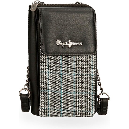 PEPE JEANS BOLSO BANDOLERA POLIÉSTER CON DETALLES EN PIEL SINTÉTICA KENDRA NEGRO image 0