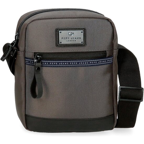 PEPE JEANS BOLSO BANDOLERA POLIÉSTER CON DETALLES EN PIEL SINTÉTICA IRON GRIS image 0