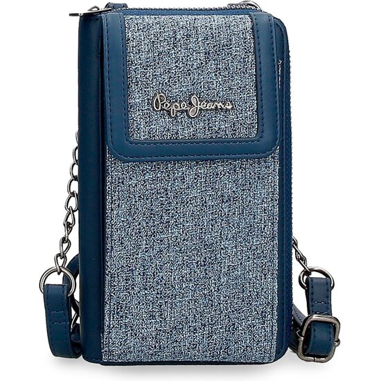 PEPE JEANS BOLSO BANDOLERA POLIÉSTER CON DETALLES EN PIEL SINTÉTICA MADDIE AZUL image 0