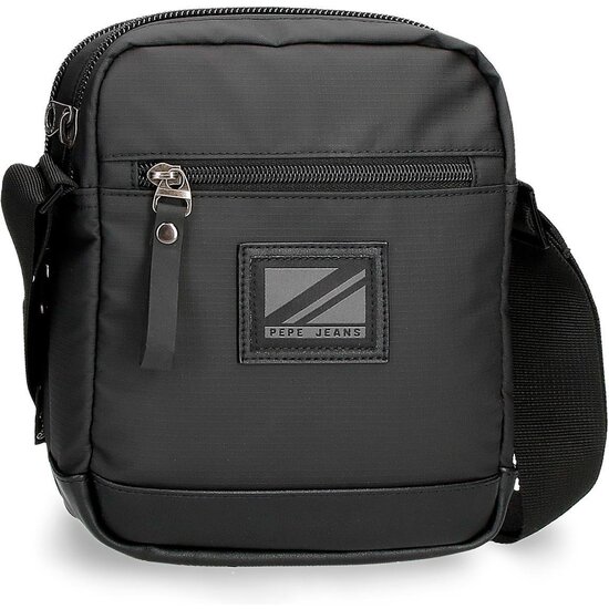 PEPE JEANS BOLSO BANDOLERA POLIÉSTER CON DETALLES EN PIEL SINTÉTICA STRAPS NEGRO image 0