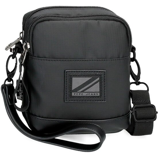 PEPE JEANS BOLSO BANDOLERA POLIÉSTER CON DETALLES EN PIEL SINTÉTICA STRAPS NEGRO image 0