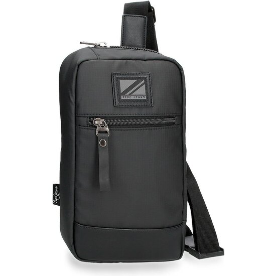 PEPE JEANS BOLSO BANDOLERA POLIÉSTER CON DETALLES EN PIEL SINTÉTICA STRAPS NEGRO image 0