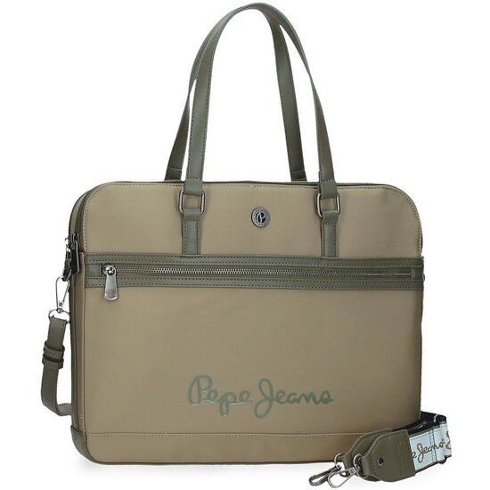 PEPE JEANS BOLSO PARA ORDENADOR POLIÉSTER Y PU CORIN VERDE image 0