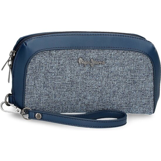 PEPE JEANS BOLSO DE MANO POLIÉSTER CON DETALLES EN PIEL SINTÉTICA MADDIE AZUL image 0