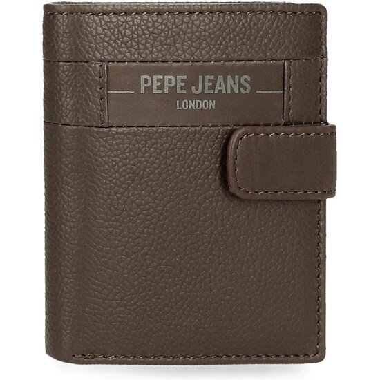 PEPE JEANS CARTERA CON MONEDERO PIEL CHECKBOX MARRÓN image 0