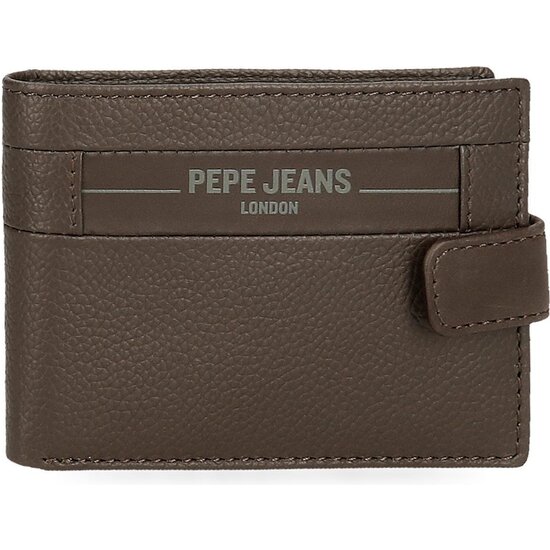 PEPE JEANS CARTERA CON MONEDERO PIEL CHECKBOX MARRÓN image 0