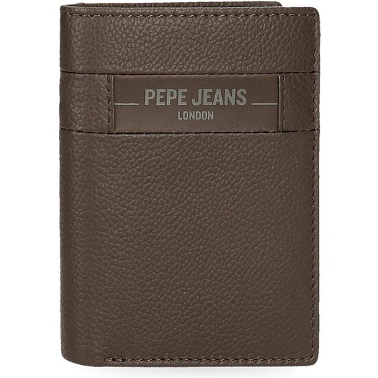 PEPE JEANS CARTERA CON MONEDERO PIEL CHECKBOX MARRÓN image 0