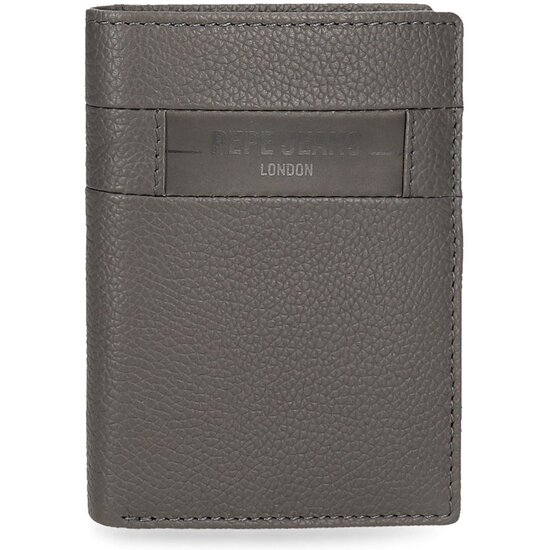 PEPE JEANS CARTERA CON MONEDERO PIEL CHECKBOX GRIS image 0