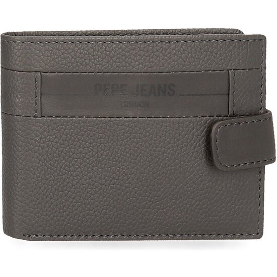 PEPE JEANS CARTERA CON MONEDERO PIEL CHECKBOX GRIS image 0