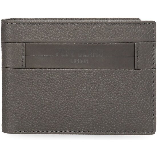 PEPE JEANS CARTERA CON MONEDERO PIEL CHECKBOX GRIS image 0