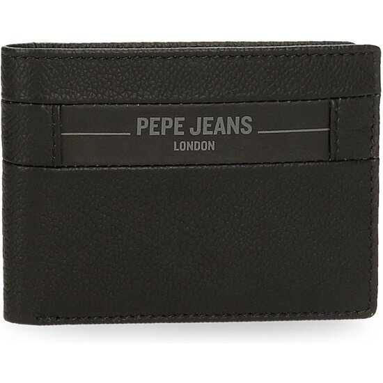 PEPE JEANS CARTERA CON MONEDERO PIEL CHECKBOX NEGRO image 0