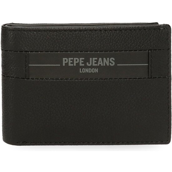 PEPE JEANS CARTERA CON MONEDERO PIEL CHECKBOX NEGRO image 0