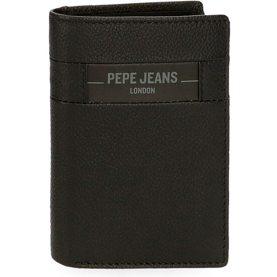 PEPE JEANS CARTERA CON MONEDERO PIEL CHECKBOX NEGRO image 0