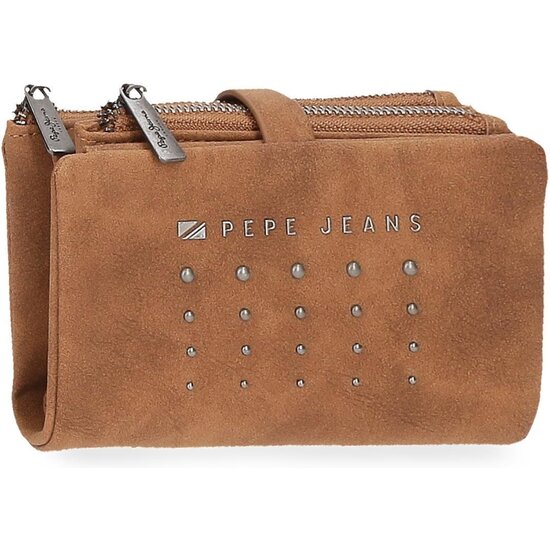 PEPE JEANS CARTERA CON MONEDERO PIEL SINTÉTICA HOLLY MARRÓN image 0