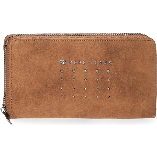 PEPE JEANS CARTERA CON MONEDERO PIEL SINTÉTICA HOLLY MARRÓN image 0