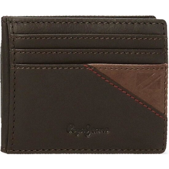 PEPE JEANS CARTERA CON MONEDERO PIEL STRIKING MARRÓN image 0
