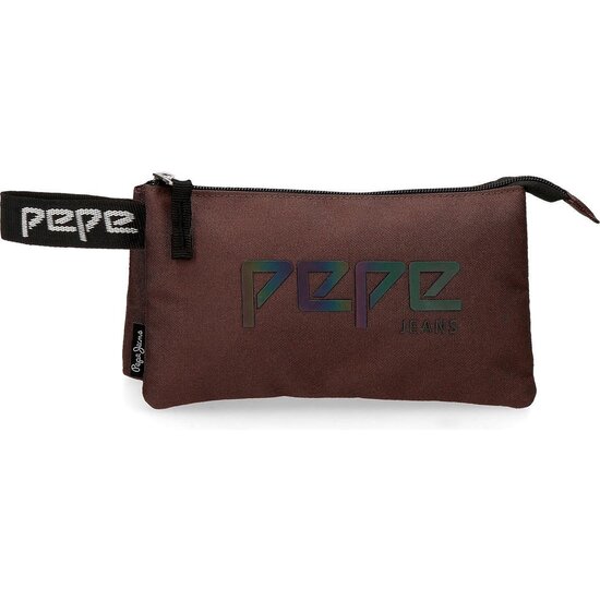 PEPE JEANS ESTUCHE ESCOLAR POLIÉSTER MARRÓN image 0